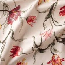 IKEA Alandsrot Stoff Meterware Rosen/Tulpen F...