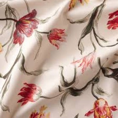 IKEA Alandsrot Stoff Meterware Rosen/Tulpen Floral 150x100cm NEU!