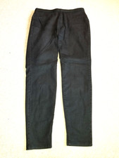 Womens Jeans-EILEEN FISHER-charcoal stretch denim elastic waist skinny legging-M