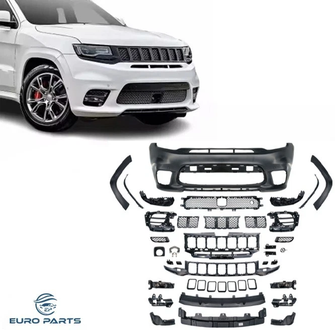 For 2014-2020 Jeep Grand Cherokee SRT style Front Bumper Kit FACELIFT - Image 2 of 4