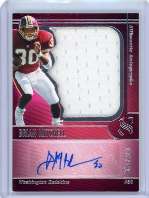 2025 Panini Silhouette Brian Mitchell #SA-BML Silhouette Auto / Mem. 76/199
