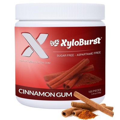 XyloBurst Gum | Xylitol Chewing | Sugar 100 Count (Pack of 1), No Color 