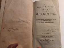 Des Herrn von Montesquieu Werk vom Geist der Gesetze I-III. 1799 Wien