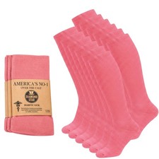 6-12 Pairs Men's Diabetic Over The Calf Socks- Knee High Cotton Socks