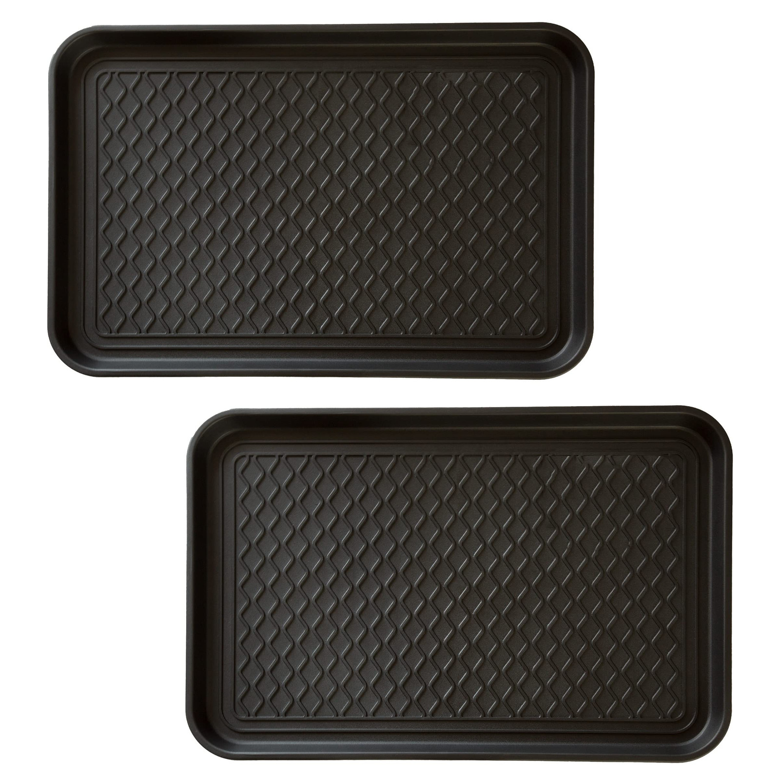 All-Weather Boot Tray and Doormat Set of 2 for Indoor Outdoor Use Medium Size