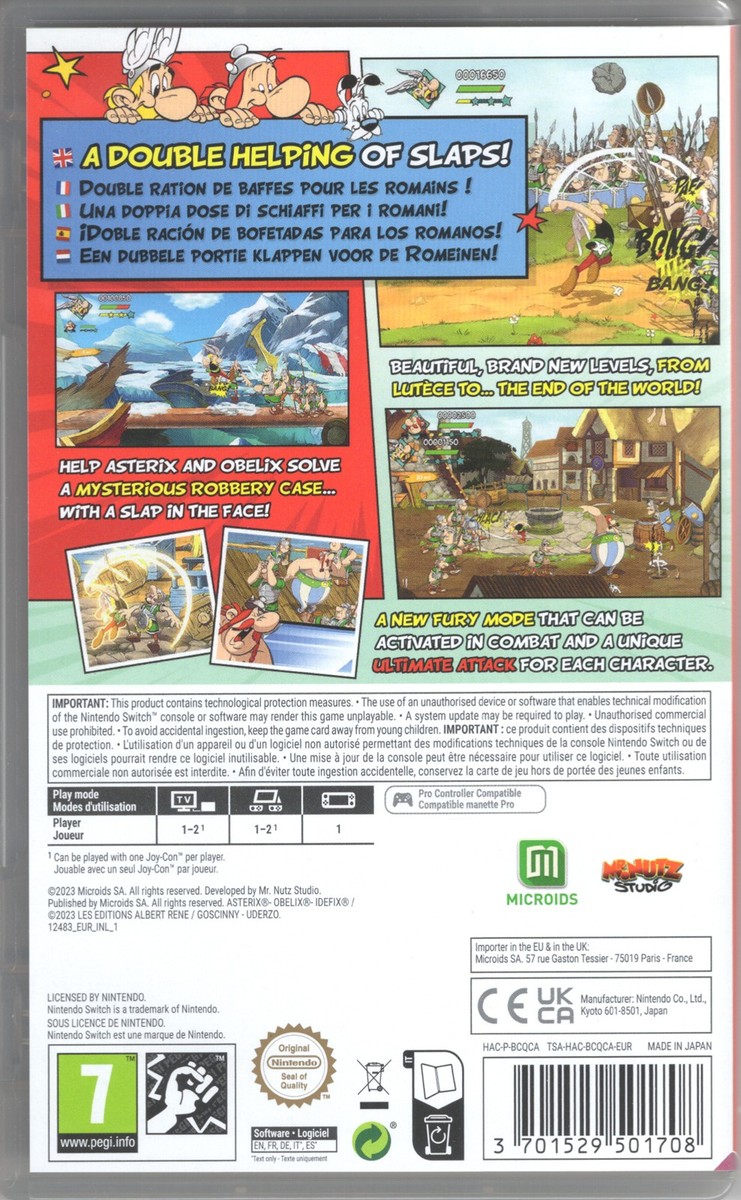 Astérix & Obélix : Slap Them All 2 Sur Nintendo Switch - Neuf Sous Blister, Multilingue (FR/EN/DE/ES)