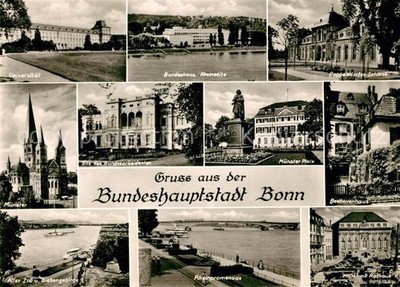 Bonn Rhine University Bundeshaus Poppelsdorf Castle Muenster seat of the Federal President