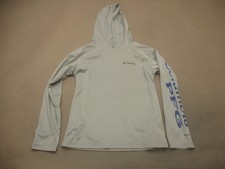 Columbia Size XS 6/7 Gray Kids PFG Stretch Logo Outdoor Activewear Hoodie 566