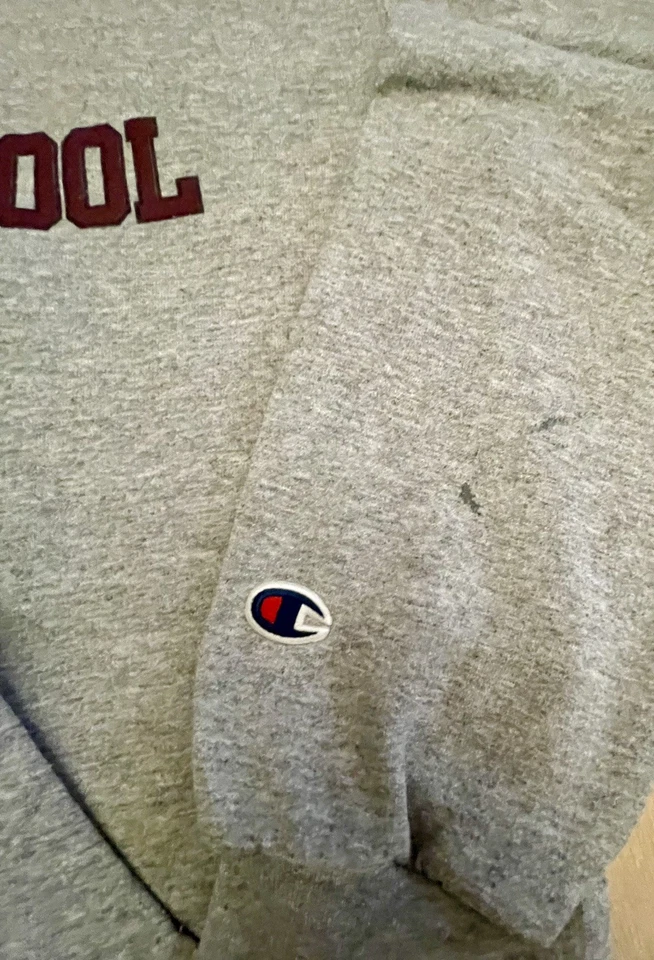 Champion Harvard Medical School Hoodie Gray Fleece Sweatshirt Medium Collegiate - Image 4 of 4