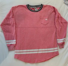 Victoria s Secret PINK Pink Varsity Pullover Sweatshirt XS Oversized Logo