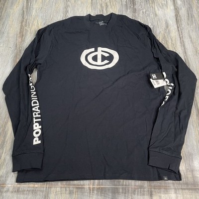 DC Pop Trading Co Shirt Adult Large Black Shirt NWT Long Sleeve RARE Skater