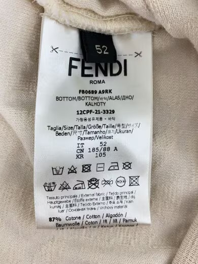 FENDI Bermuda Shorts/ Size 52/ Cotton/ Cream/ FB0689 A9RK thumbnail 4