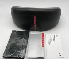 New Authentic Prada Sport Large Black Red Glasses Case