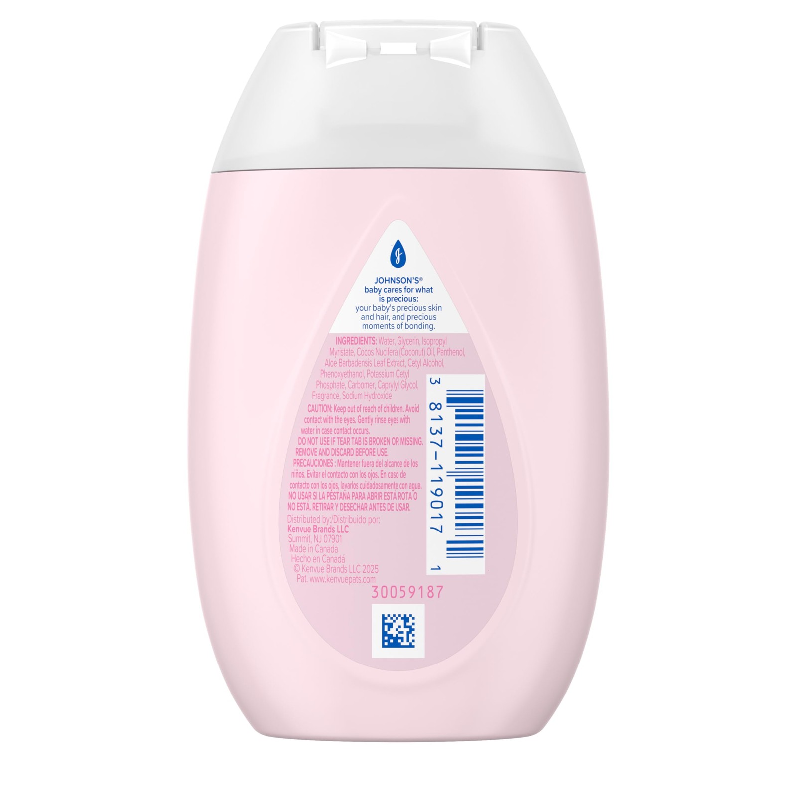 Johnsons Baby Lotion with Coconut Oil, Aloe Vera  Vitamin B5, 72 HR Hydration,