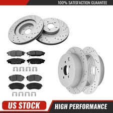 Front + Rear Brake Disc Rotors Ceramic Pads For Outback Forester Impreza Legacy