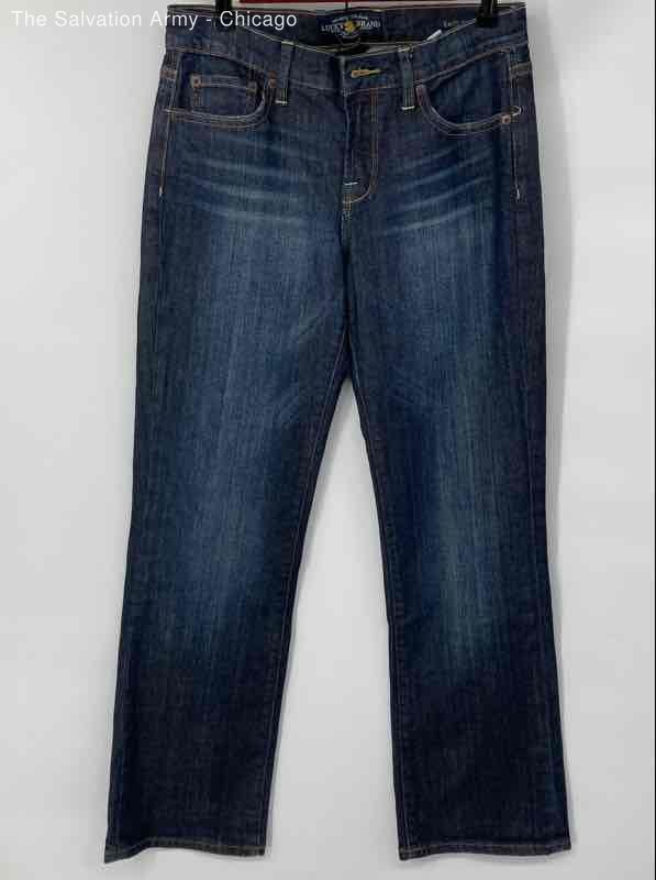 Lucky Brand Womens Blue Medium Wash Denim Straight Leg Jeans Size 6/28