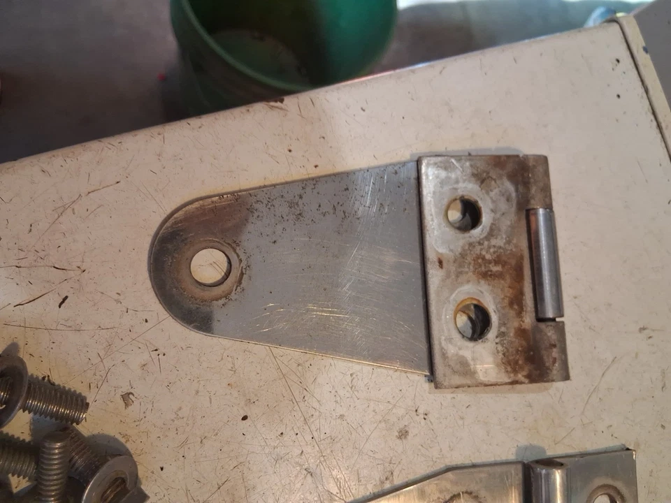 Bisagras de capó de acero inoxidable con pernos y arandelas para Jeep CJ7 CJ-7 1976-1986? Foto 4 de 4