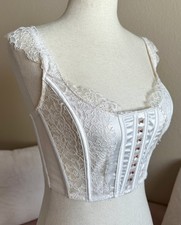 Victorias Secret Dream Angels Corset Bustier Ivory Top 34 B-C Cup Pretty NWOT