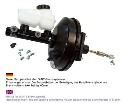 FORD Escort MK2 Bremskraftverstärker & Hauptbremszylinder Satz für ATE-System