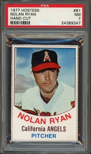 1977 Hostess #81 Nolan Ryan Hand-Cut *PSA 7 (NM) *California Angels *HOF