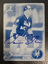 2016 Bowman #BDC-176 Dominic Smith Prospects Cyan IP Auto Printing Plate #1/1
