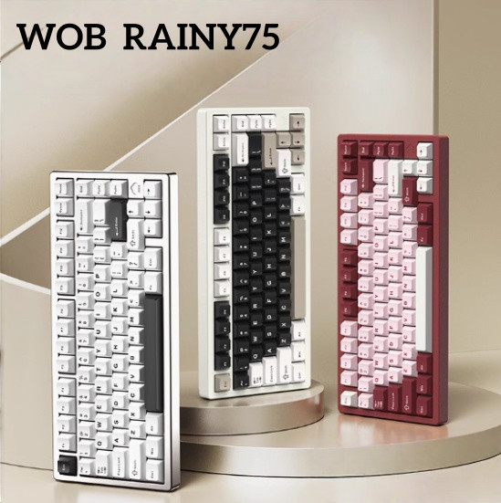 WOB RAINY75 Custom Mechanical Keyboard with Wireless Bluetooth for Gaming