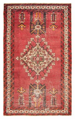 Traditional Vintage Hand-Knotted Oriental Carpet 3'11'' x 6'9'' Wool Area Rug