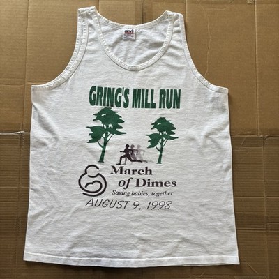 Vintage 90s March of Dimes Runners Tank T-Shirt Men's L Shirt Save The Babies