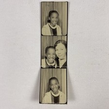Vintage Photobooth Strip Young Cute Girls African American Black Teenage Girls