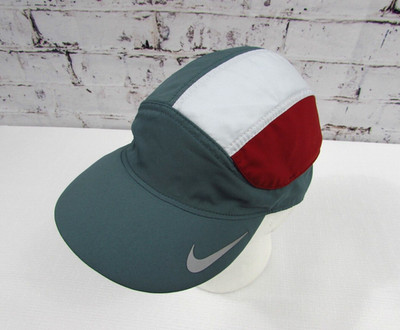 Nike Dri-fit Multicolor Panel Tailwind Strap Back Running Hat Adjustable Cap