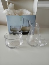 Max and Millian Sugar Bowl and Creamer Set Dartington 24% Lead Crystal with box