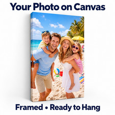 Personalised Photo to Canvas Print Large Custom Picture Framed Wall Art Gift New