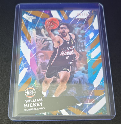 Topps 2025 NBL William Hickey Illawarra Hawks #35 Serial Numbered 06/50