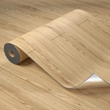 Oxdigi Peel and Stick Vinyl Flooring Roll 23"x 196"/32 Sq.Ft Thicken Self Adh...