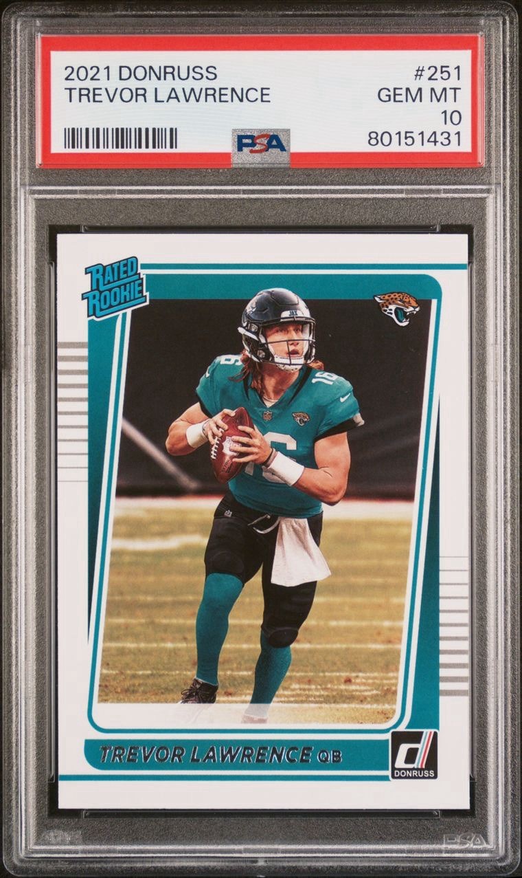 PSA 10 🔥 2021 Panini Donruss - Rated Rookie Trevor Lawrence #251 (RC)