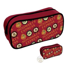 Harry Potter Pencil Case Platform 9 3/4 and Hogwarts Design Zip Up Rectangle P