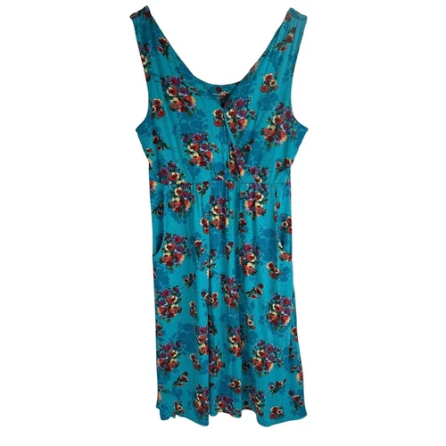 VETEMENTS Abito donna Garnet Hill taglia media incrociato davanti floreale stella