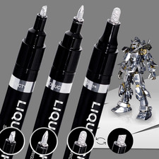 3PK Liquid Chrome Markers - Permanent Mirror Chrome Pens, Chrome Paint Pens for