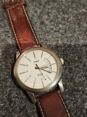 Timex Perpetual Calendar Mens Watch 44mm Needs New Stem 