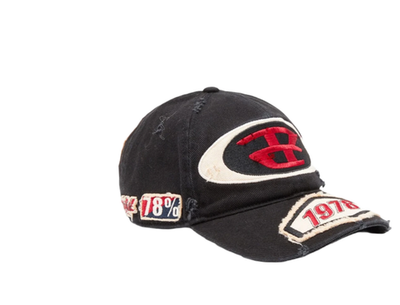 Diesel C-Braff Embroidered Patch Baseball Cap Black Vintage Racing