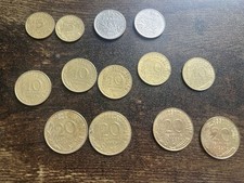 Vintage France 13 Coin Lot Various Dates 1/2 Francs, 5/10/20 Centimes Lot 7