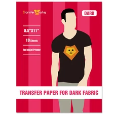 PREMIUM 10 Sheets DARK Fabric Inkjet Iron-On Heat Transfer Paper Light 8.5x11