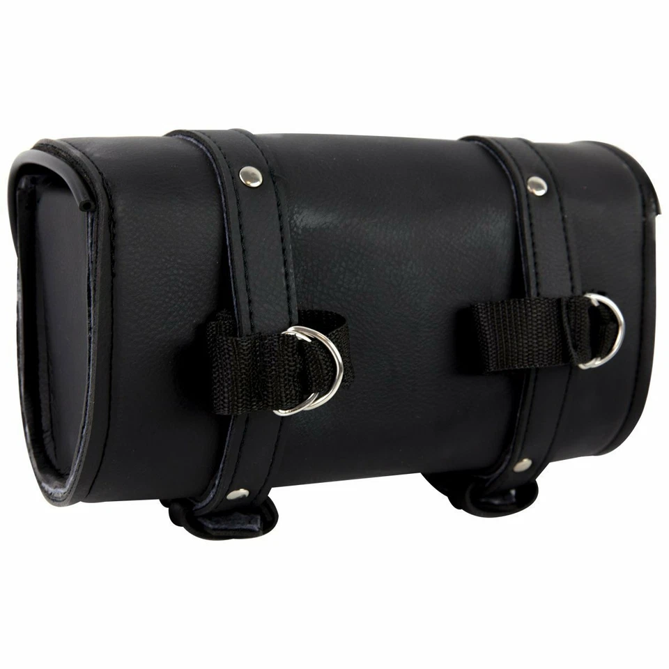 BOLSA HORQUILLA HERRAMIENTA DURA CON TACHUELAS IMPERMEABLES 10" X 5" PARA HARLEY HONDA - V73 Foto 3 de 4