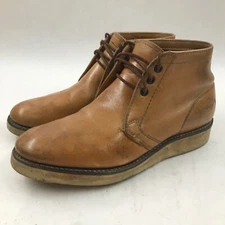 Chippewa Tan Leather Lace-Up Ankle Boots Booties Men's US 7.5 E