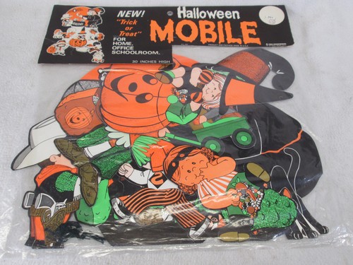 Vintage 70er Jahre Peck Inc. Stanz Halloween Mobile Neu aus altem Lagerbestand