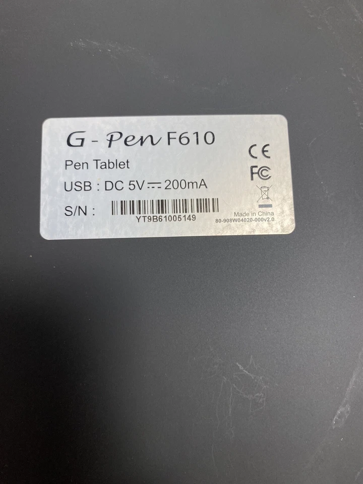 Genius G-Pen F610 USB Tablet **NO PEN** TABLET ONLY-Used Works - Image 2 of 2