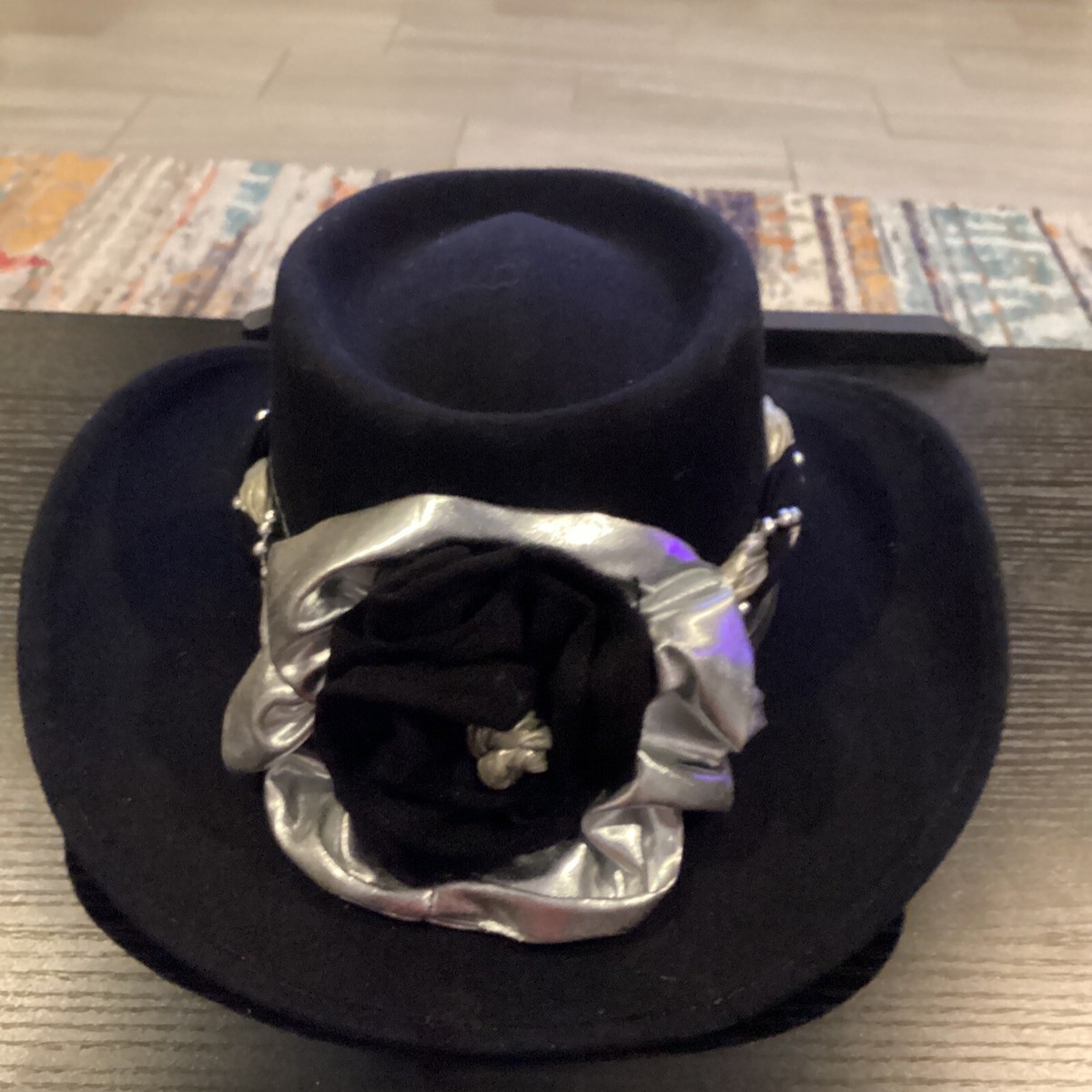 Camelia Hat Calidad Prestigio Womans Made In Mexico Black  display picture 2