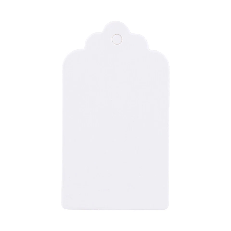 100Pcs 7x4cm Blank Kraft Paper Hang Tags Wedding Party Label Price Gift Cards - Image 2 of 4