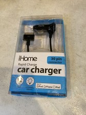 iHome Rapid Charge 12-Watt Car Charger 30-Pin Connector W