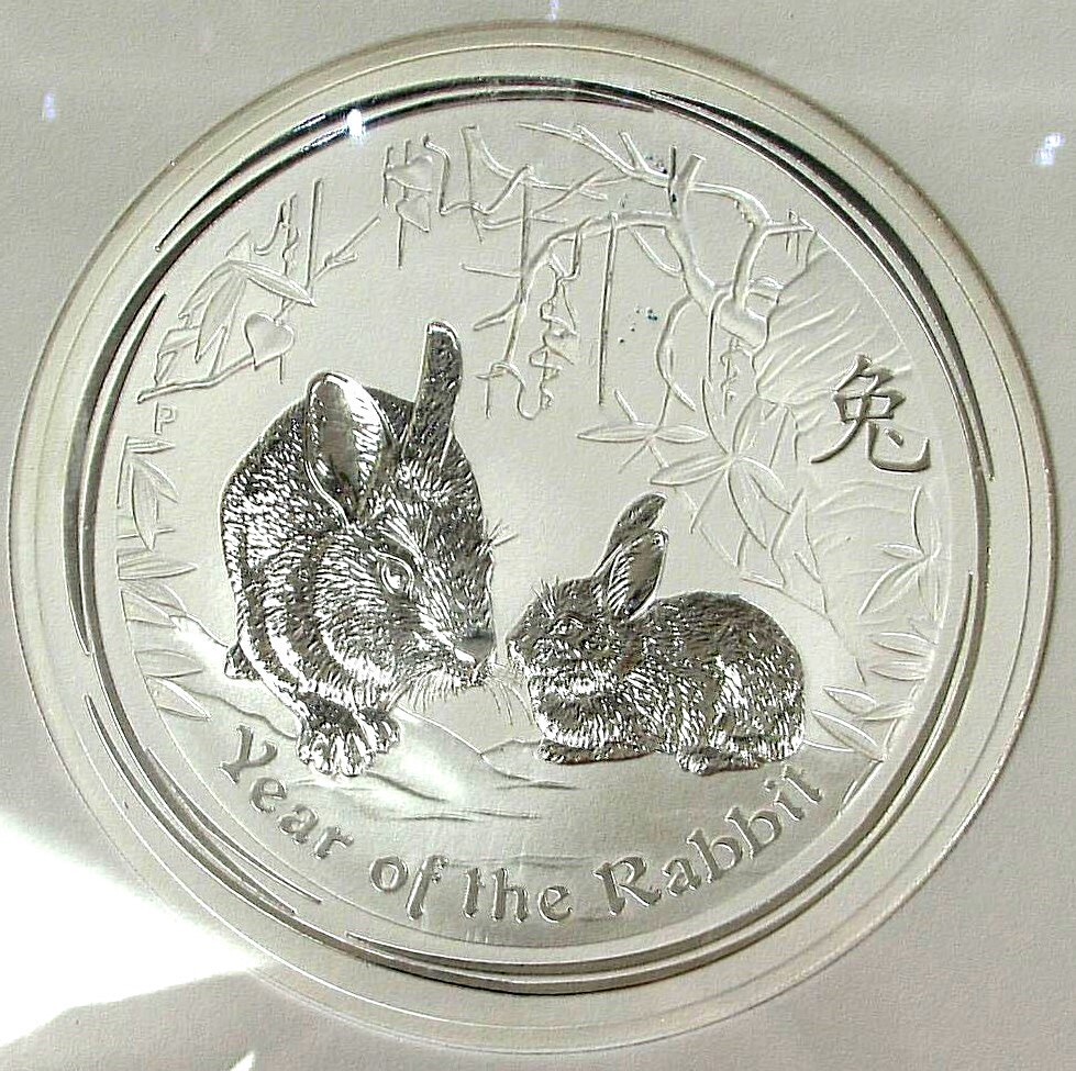 2011 P SILVER AUSTRALIA 32.15ozs KILO Kg LUNAR YEAR OF THE RABBIT